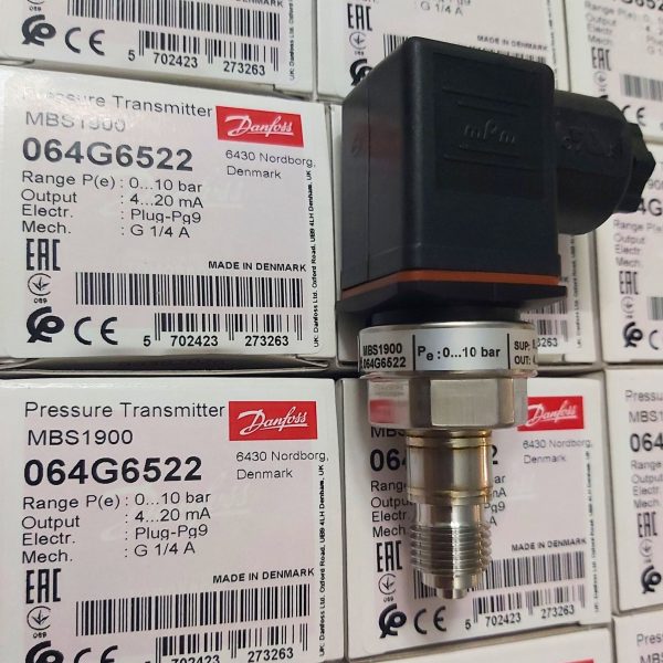 Cảm biến áp suất Danfoss MBS 1900 (0-10 bar) – C/N: 064G6522